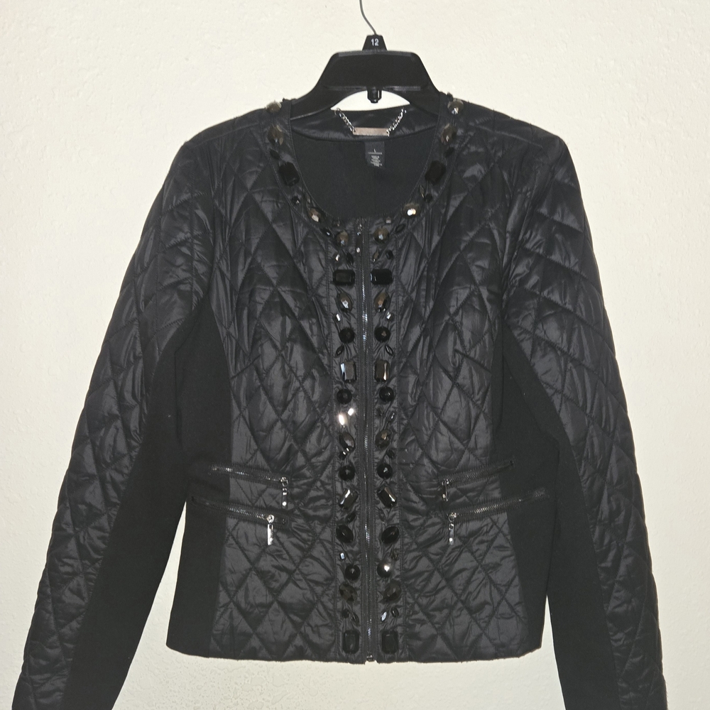 White House/ Black Market  Black Quilted Jacket